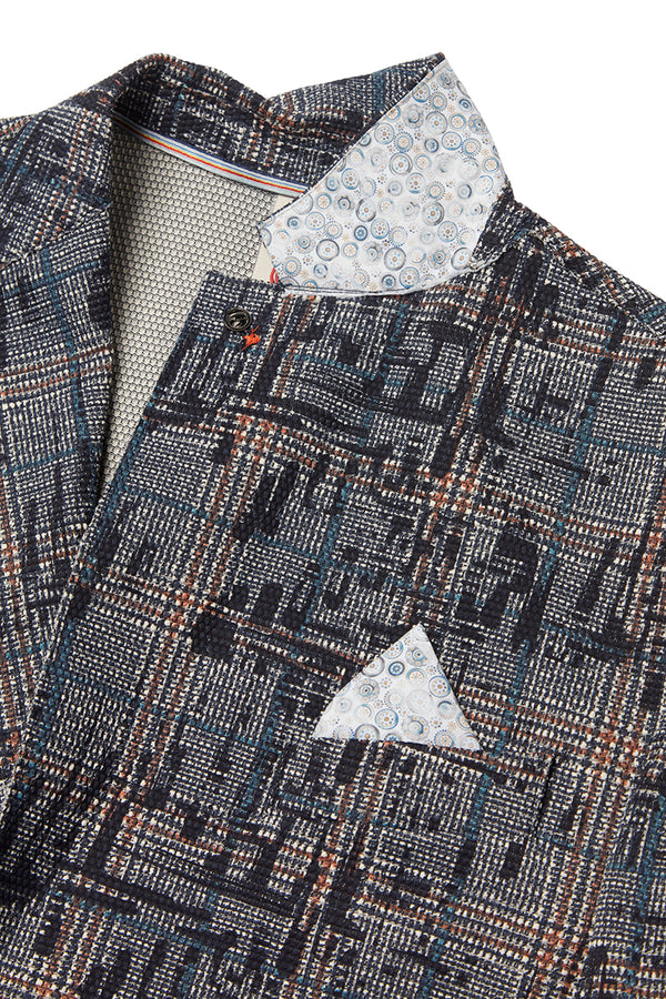 PICKY584 カスリ調グレンチェックジャケット / VAR1 ネイビー