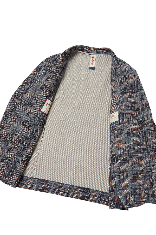 PICKY584 カスリ調グレンチェックジャケット / VAR1 ネイビー