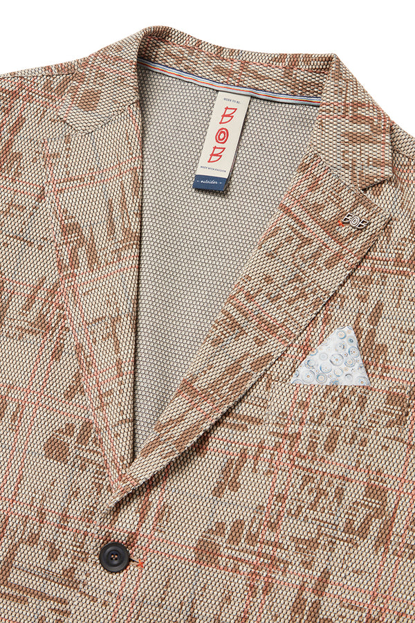 PICKY584 カスリ調グレンチェックジャケット / VAR2 ベージュ