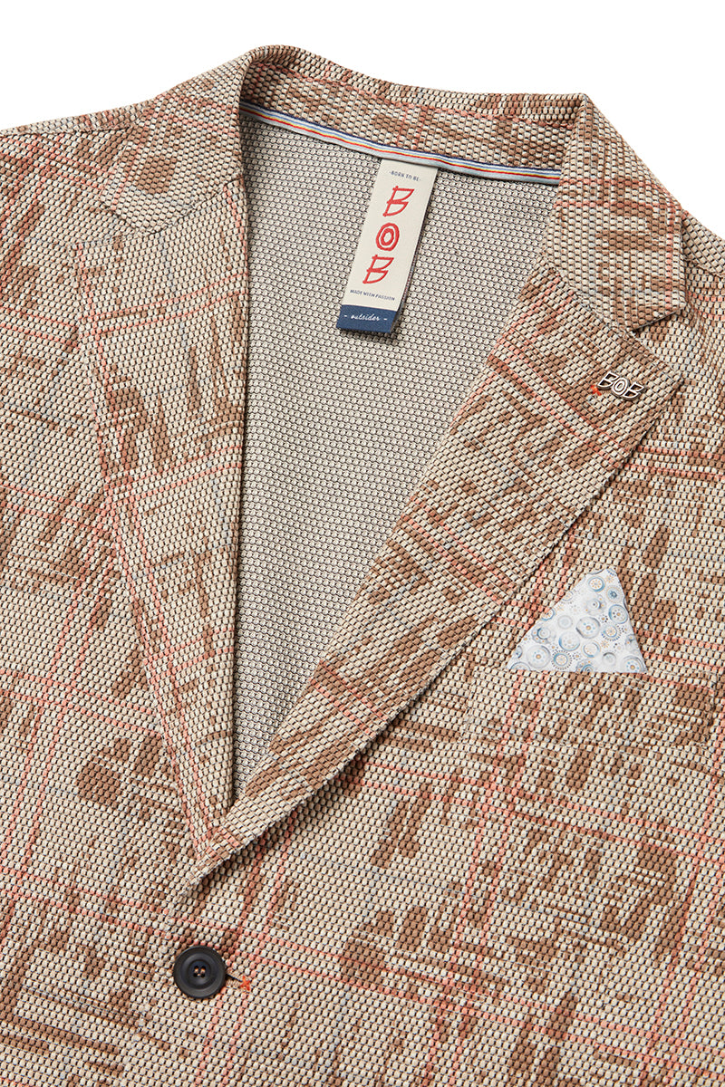 PICKY584 カスリ調グレンチェックジャケット / VAR2 ベージュ