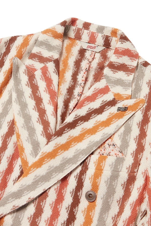 MOP576 ダブルブレストストライプジャケット / VAR1 オレンジベース