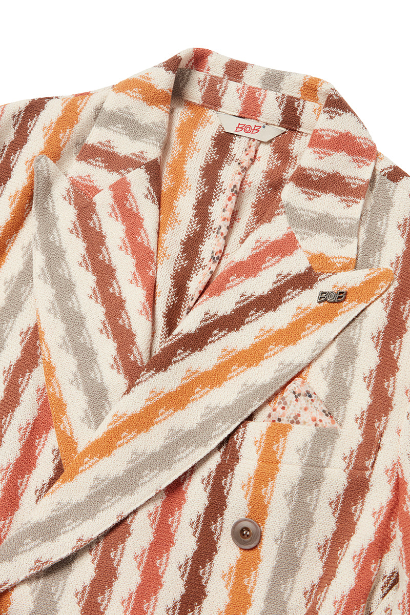 MOP576 ダブルブレストストライプジャケット / VAR1 オレンジベース