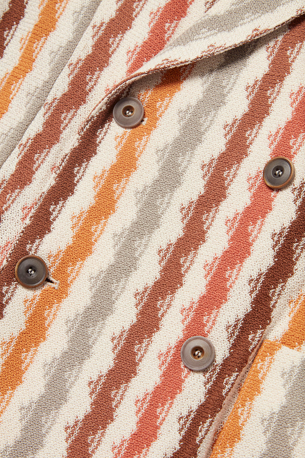MOP576 ダブルブレストストライプジャケット / VAR1 オレンジベース