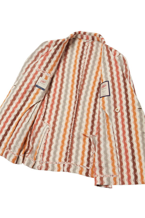 MOP576 ダブルブレストストライプジャケット / VAR1 オレンジベース