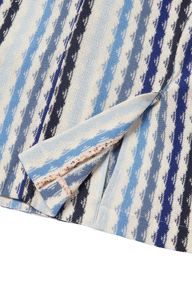 MOP576 ダブルブレストストライプジャケット / VAR2 ブルーベース