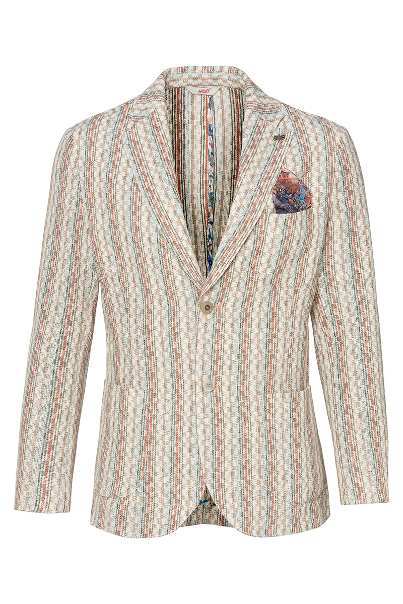 SLIGHT578 ラッセルストライプジャケット / VAR1 ベージュベース