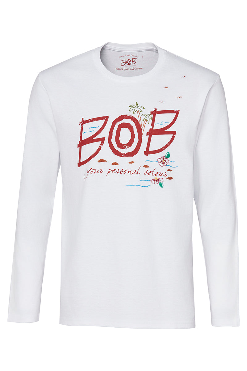 TEXAS 日本別注 BOBロゴ ロングTEE / BIANCO ホワイト系