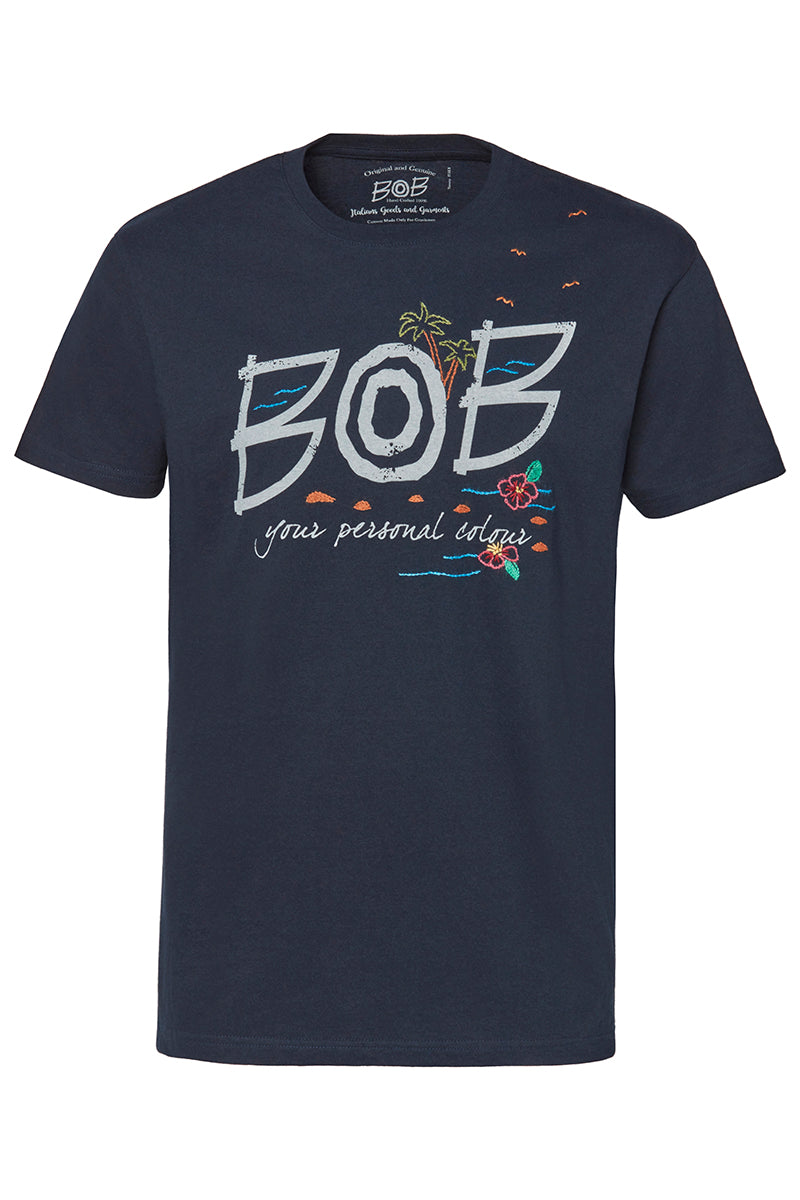WEST 日本別注 BOBロゴTEE / BLU ネイビー系