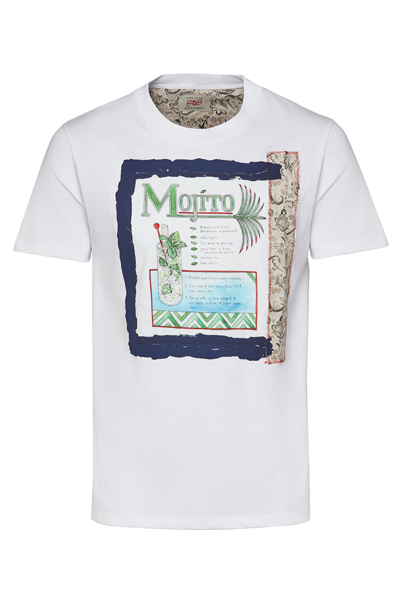 COCKTAIL カクテルレシピTシャツ / BIANCO ホワイト