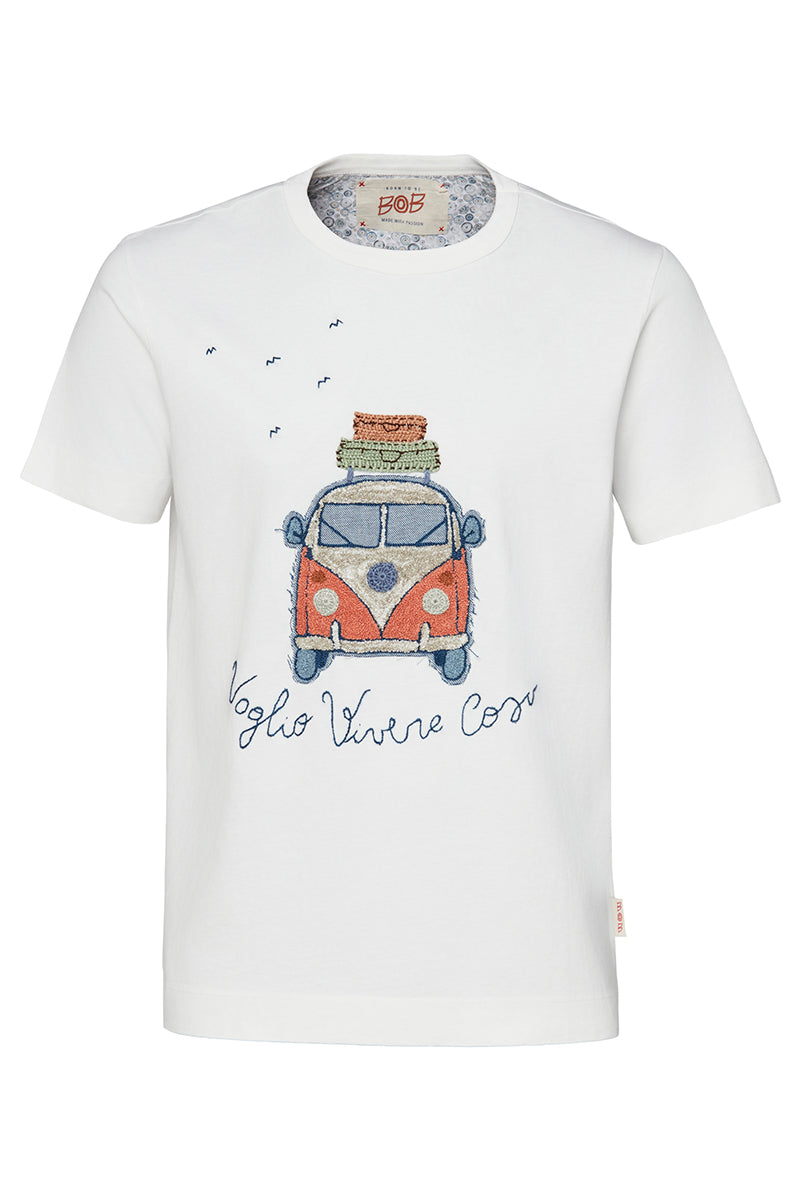 JOIN ハンドステッチTシャツ / CREMA クリーム