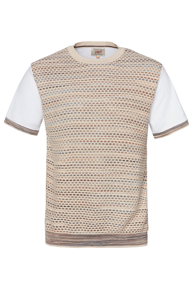 TEXT ニットコンビTEE / VAR1 ベージュ系