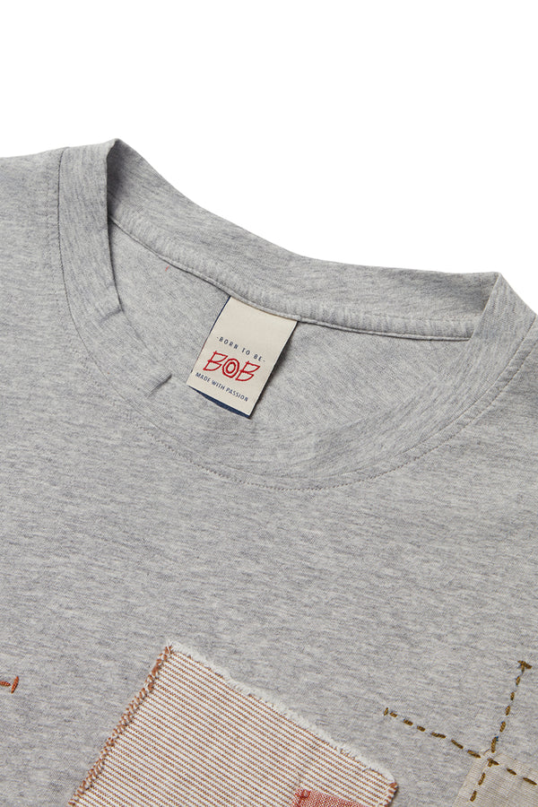 BARRY パッチワークTシャツ / GRIGIO グレー