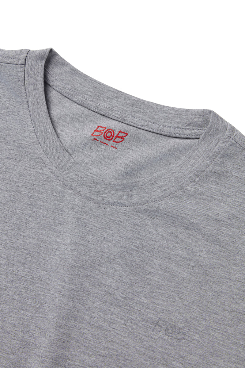 KART 日本別注 ワンポイントロゴTEE / GRIGIO・MELANGE 杢グレー BOB JAPAN