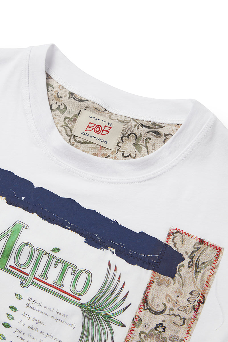 COCKTAIL カクテルレシピTシャツ / BIANCO ホワイト
