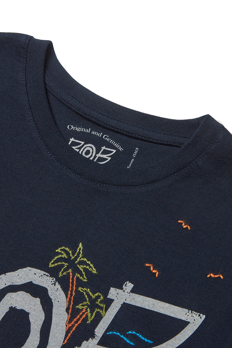 WEST 日本別注 BOBロゴTEE / BLU ネイビー系 BOB JAPAN