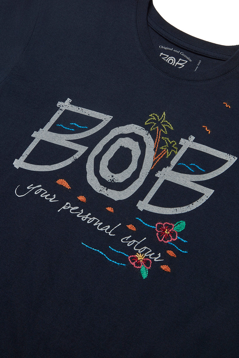 WEST. ウェッシャーツ!!!!!!! （青） WEST 日本別注 BOBロゴTEE / BLU ネイビー系 BOB JAPAN