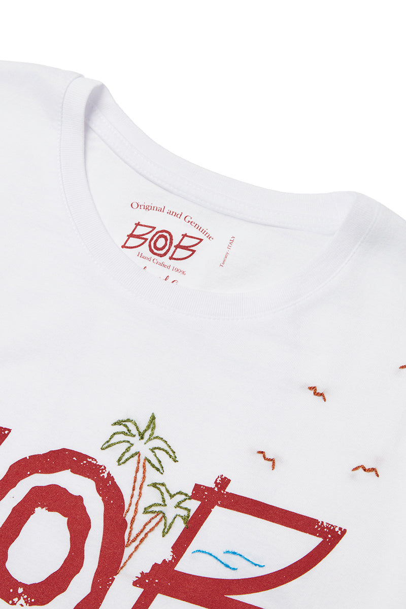 TEXAS 日本別注 BOBロゴ ロングTEE / BIANCO ホワイト系