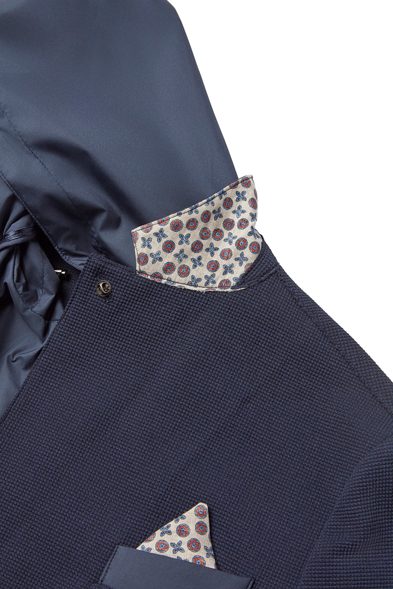 MICK581 日本別注 コットンブレンド・デタッチャブルフーディッドジャケット / NAVY ネイビー系