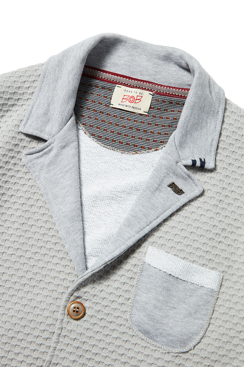 KAOS 日本別注 ラフエッジ・ディテール コットンパッチワークジャケット / GRIGIO グレー