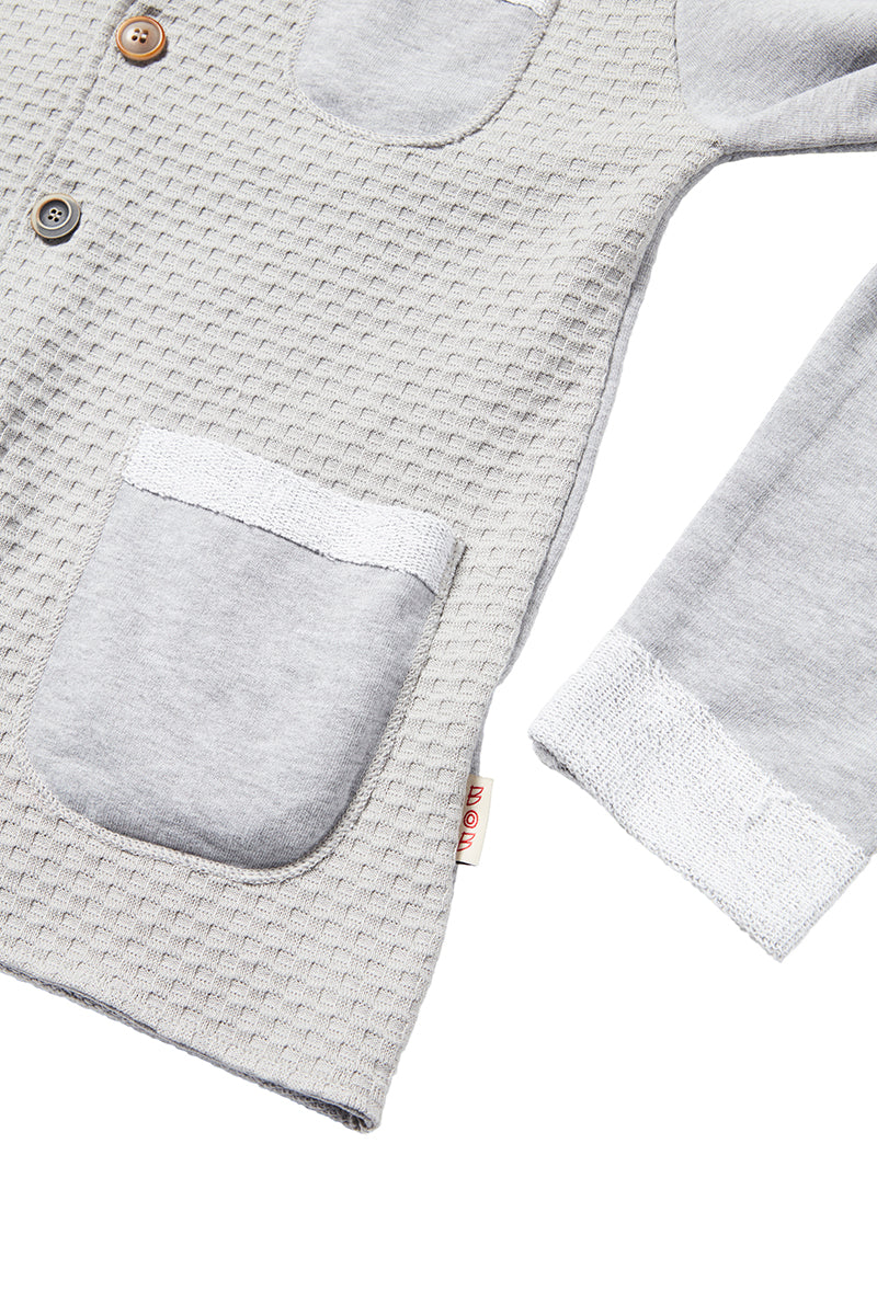 KAOS 日本別注 ラフエッジ・ディテール コットンパッチワークジャケット / GRIGIO グレー
