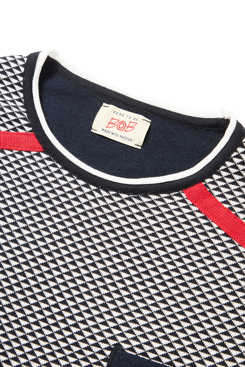 BARRET 日本別注 コットンクルーネック / BLU ネイビー系