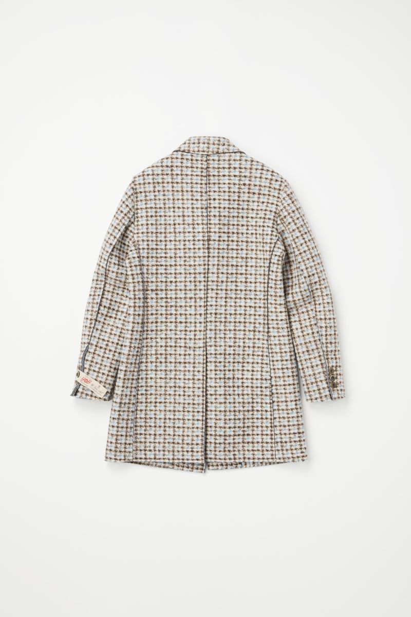 【24AW】Plaid bonding coat ANDY390 №074741602 / VAR1 グレー系