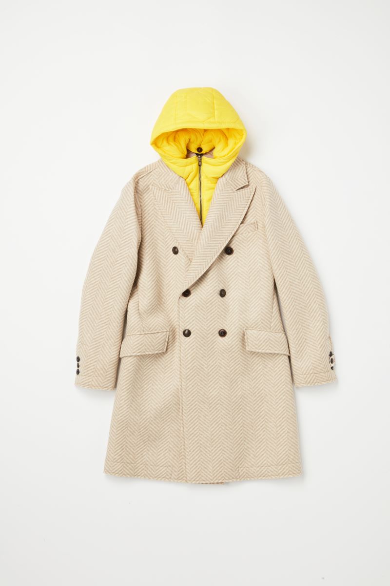 【24AW】Hooded double-breasted coat 074741622 BOB FENIT391