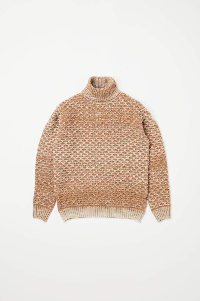 【24AW】Honeycomb turtleneck knit 074741712 BOB BOX / VAR2