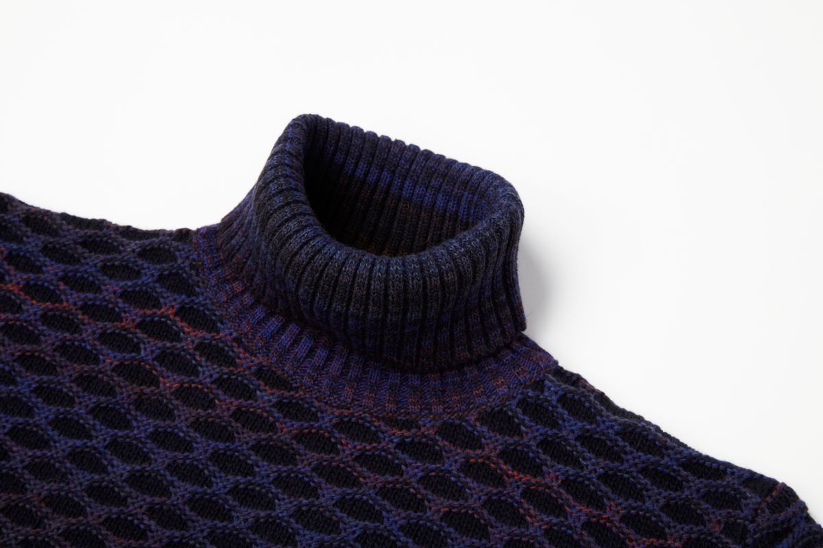 【EC限定】Honeycomb turtleneck knit BOX №074741712 / VAR2 ベージュ系