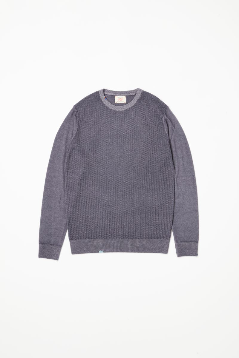 【24AW】HighｰGauge Crewneck Knit DUNKIRK №074741720 / ACCIAIO グレー系