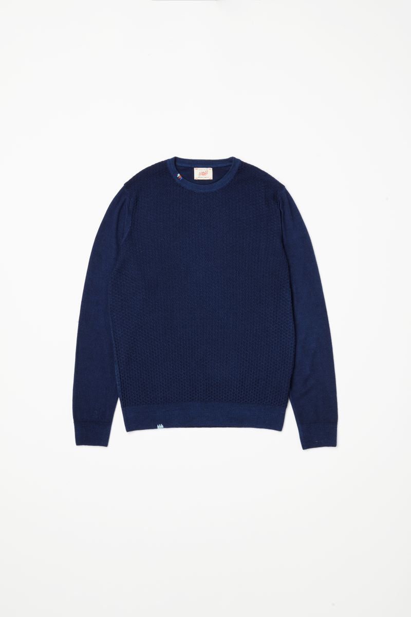 【24AW】HighｰGauge Crewneck Knit DUNKIRK №074741720 / CHINA ブルー系