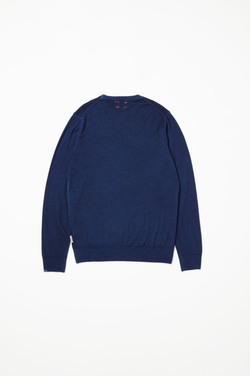 【24AW】HighｰGauge Crewneck Knit DUNKIRK №074741720 / CHINA ブルー系