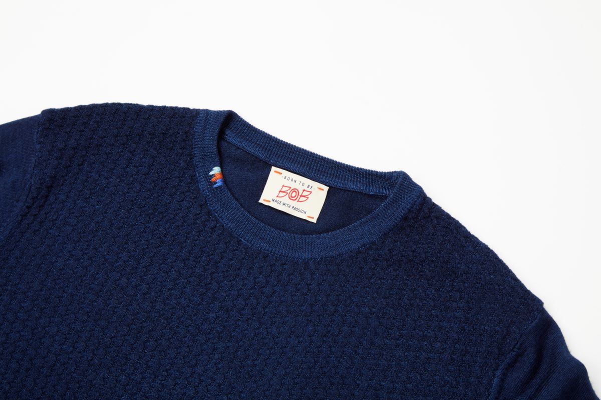 【24AW】HighｰGauge Crewneck Knit DUNKIRK №074741720 / CHINA ブルー系