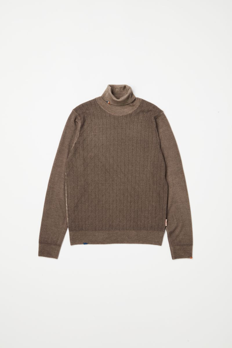 【24AW】High-Gauge Turtleneck Knit GILBERT №074741729 / VINO ワイン