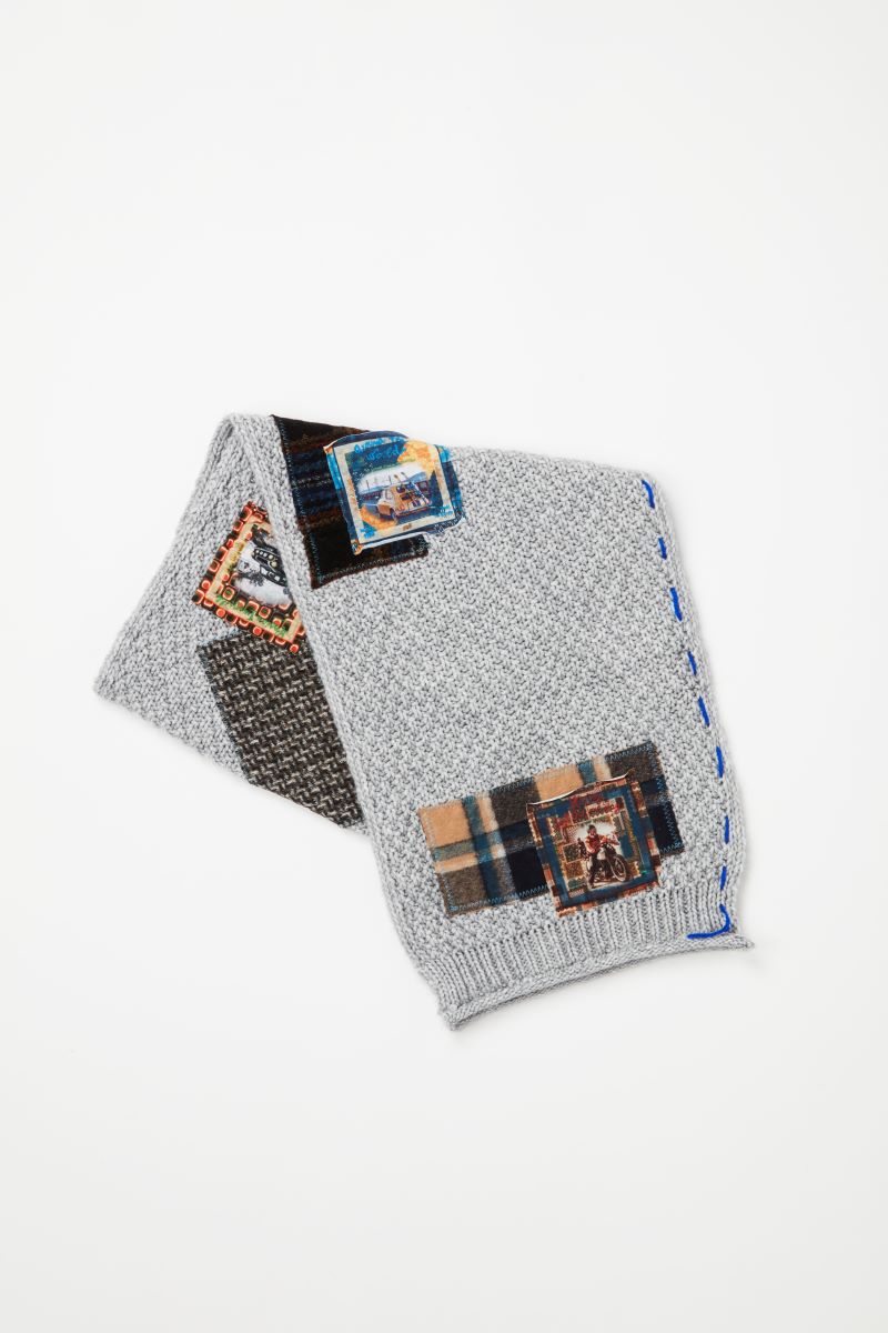 【24AW】Patchwork Design Muffler 074741803 BOB SKA