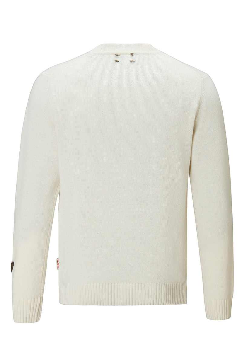 BOND メッセージエンブロイダリーニット / COL：BISCOTTO ブラウン系