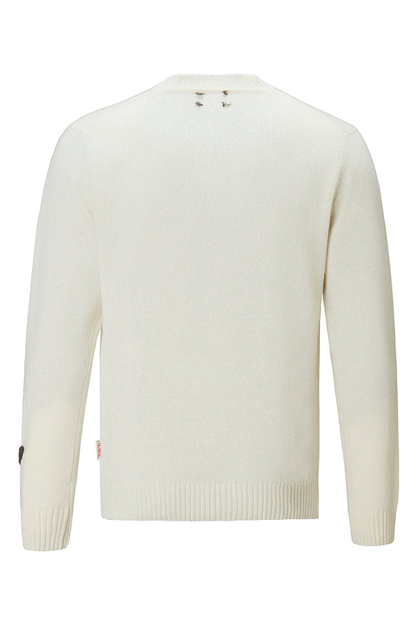 BOND メッセージエンブロイダリーニット / COL：BISCOTTO ブラウン系