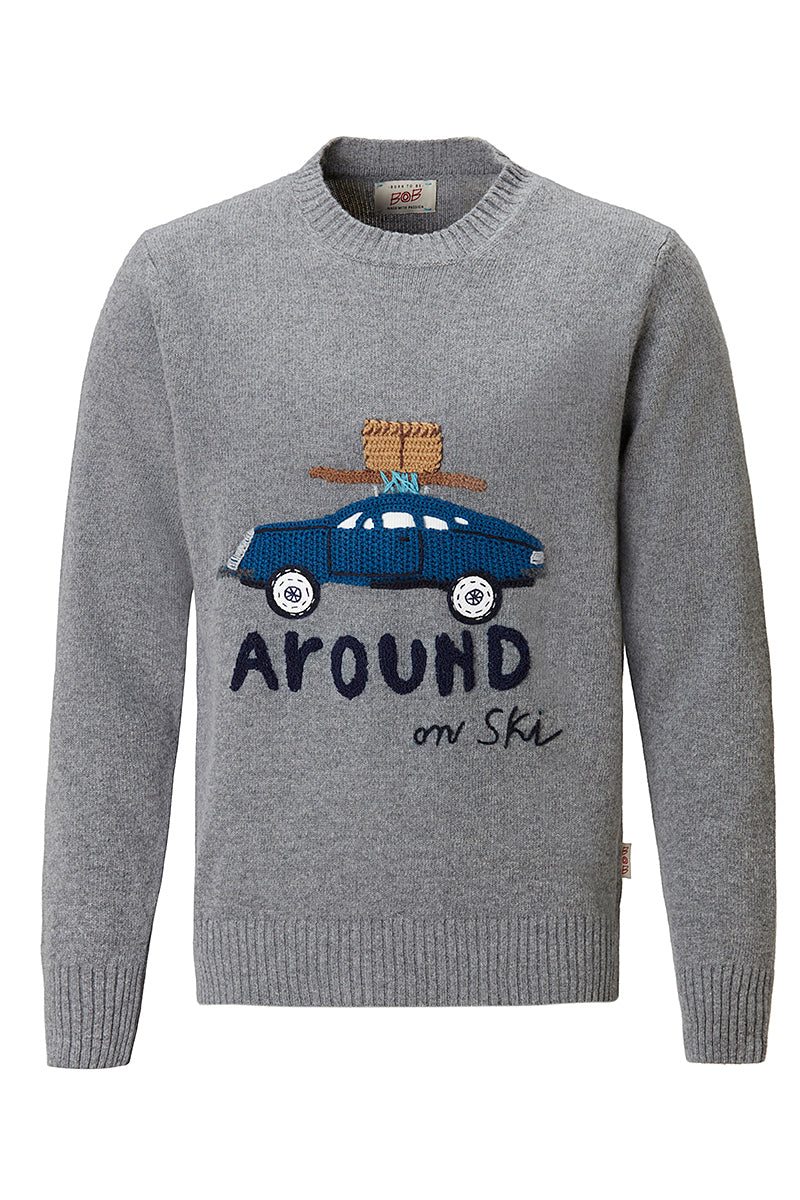 SCOTT ハンドステッチヴィンテージモチーフニット / COL：GRIGIO グレー系