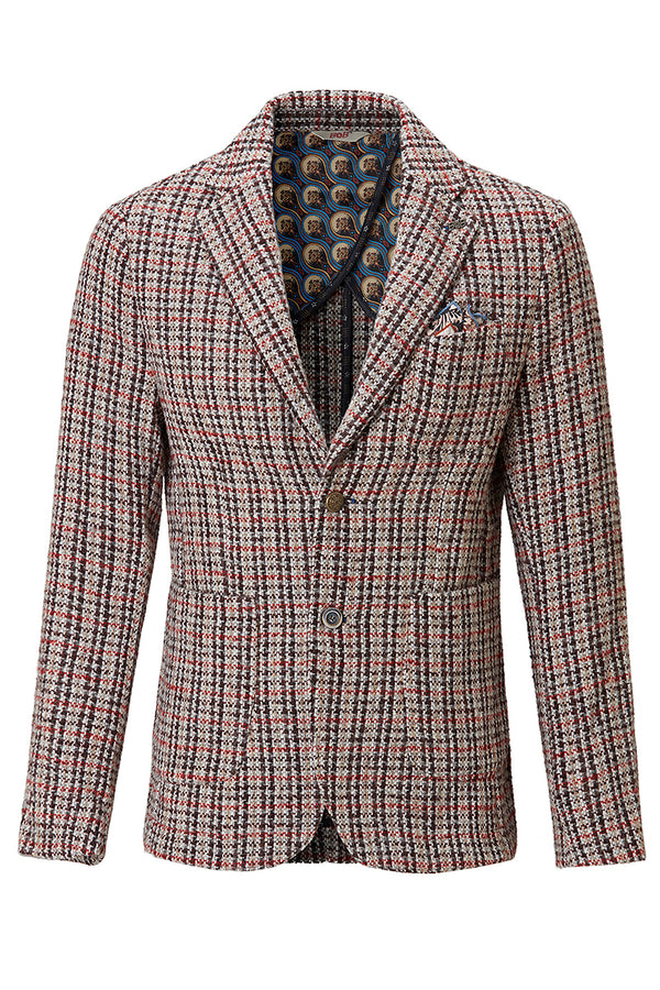 POCK123T ガンクラブチェックパターンジャケット / Col：VAR1 レッド系