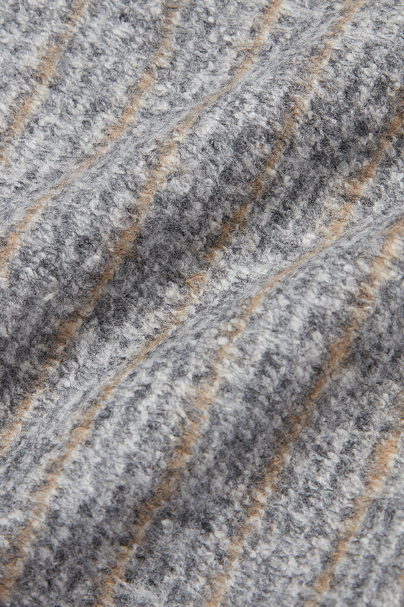 RUN203シャドーストライプウールパンツ / COL：VAR1 グレー系