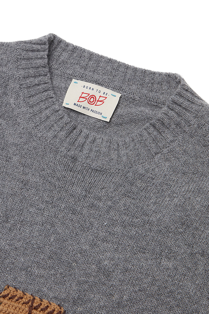 SCOTT ハンドステッチヴィンテージモチーフニット / COL：GRIGIO グレー系