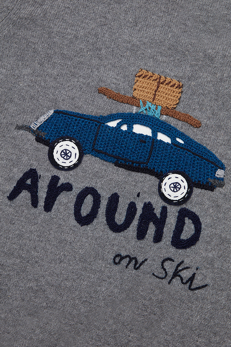 SCOTT ハンドステッチヴィンテージモチーフニット / COL：GRIGIO グレー系