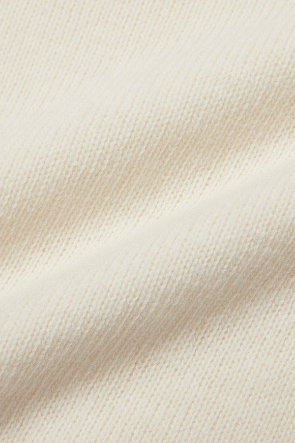 BOND メッセージエンブロイダリーニット / COL：LATTE ホワイト系