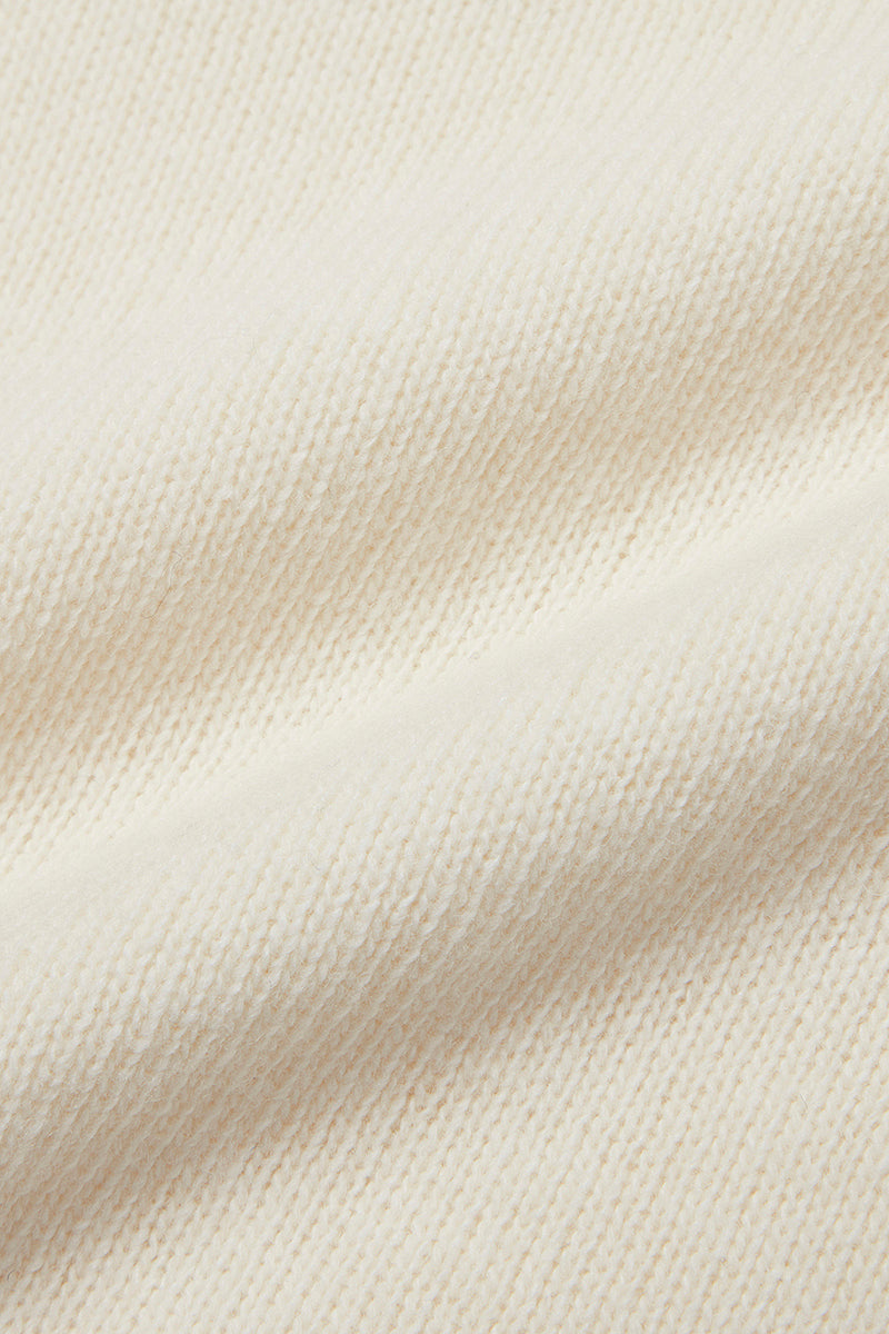 BOND メッセージエンブロイダリーニット / COL：LATTE ホワイト系