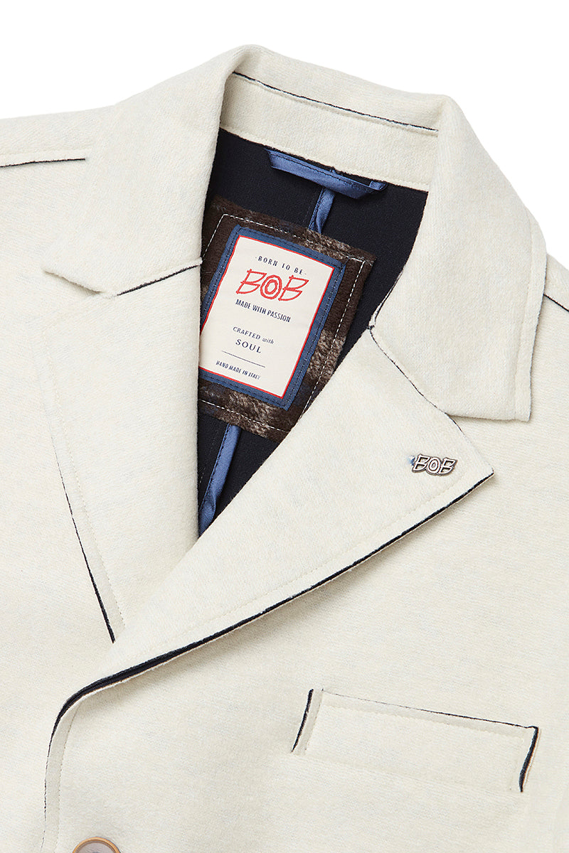 AND153 ボンディングチェスターコート / COL：PANNA ホワイト系