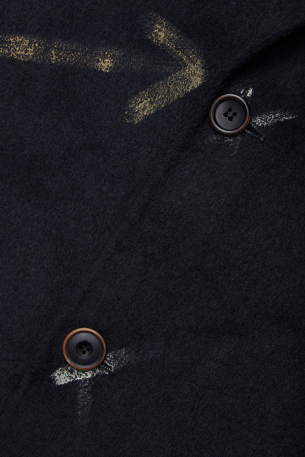 OPEN ハンドペイントデザインチェスターコート / COL：NOTTE ネイビー系