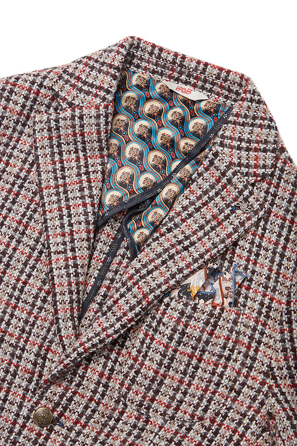 POCK123T ガンクラブチェックパターンジャケット / Col：VAR1 レッド系