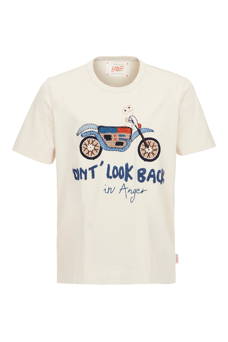 BOB ハンド刺繍Tシャツ (JOY) / ライトベージュ