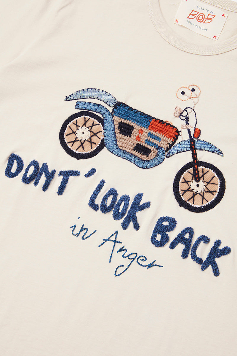 BOB ハンド刺繍Tシャツ (JOY) / ライトベージュ