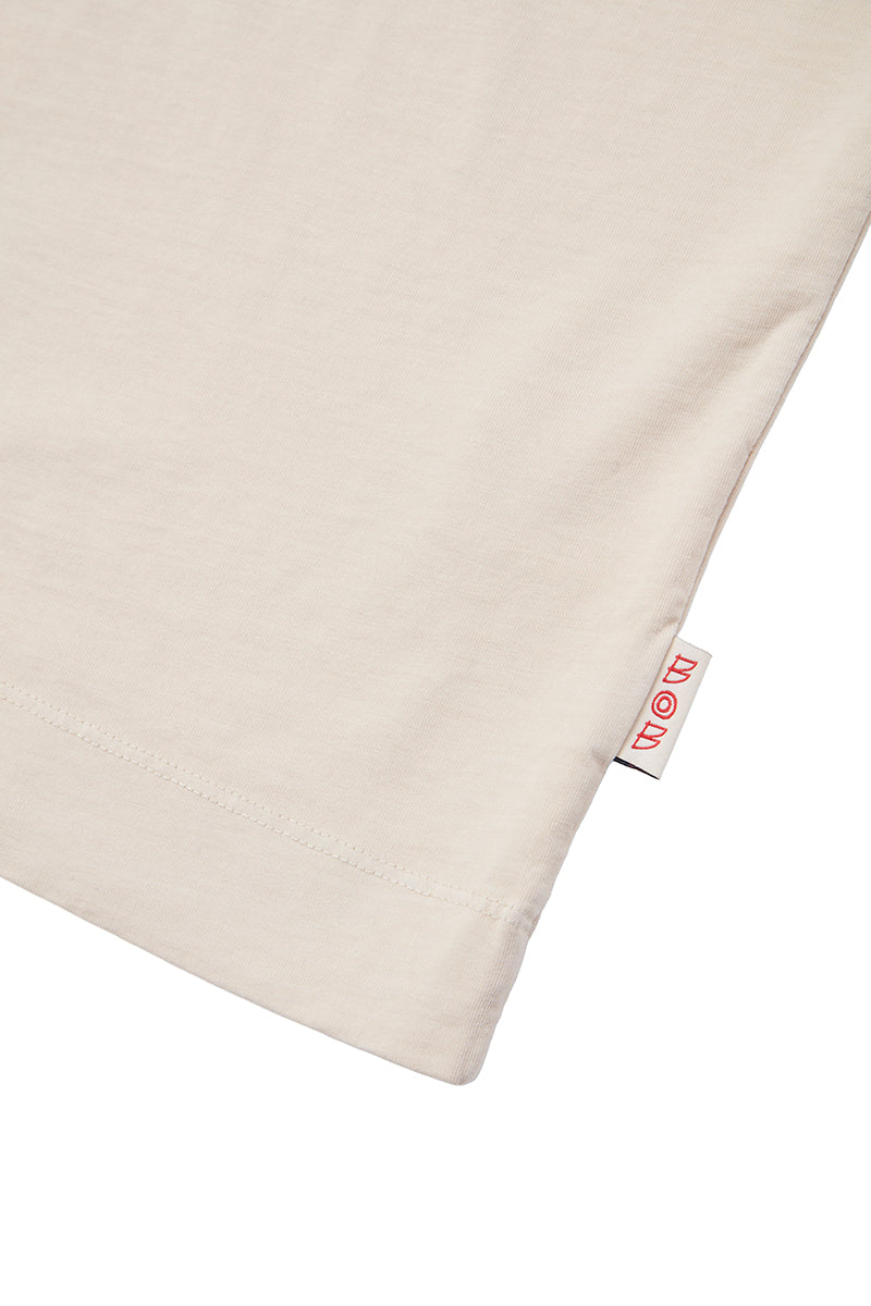 BOB ハンド刺繍Tシャツ (JOY) / ライトベージュ